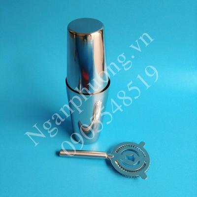 COMBO SHAKER 2 MẢNH INOX VÀ DỤNG CỤ CHẶN ĐÁ INOX LOẠI LỚN
